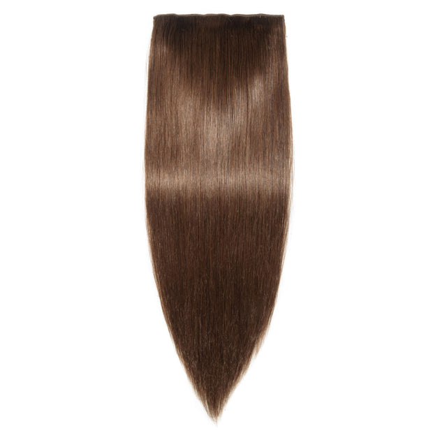 100% Human Hair Clip- in Extensions - #004 Medium Brown