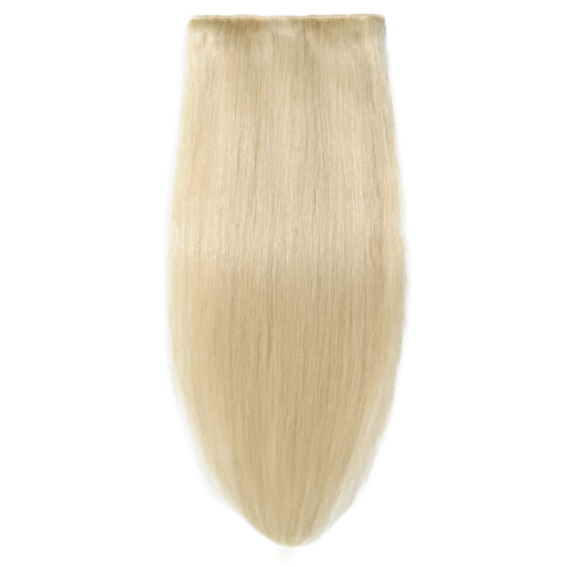 100% Human Hair Clip- in Extensions - #060 Platinum Blonde